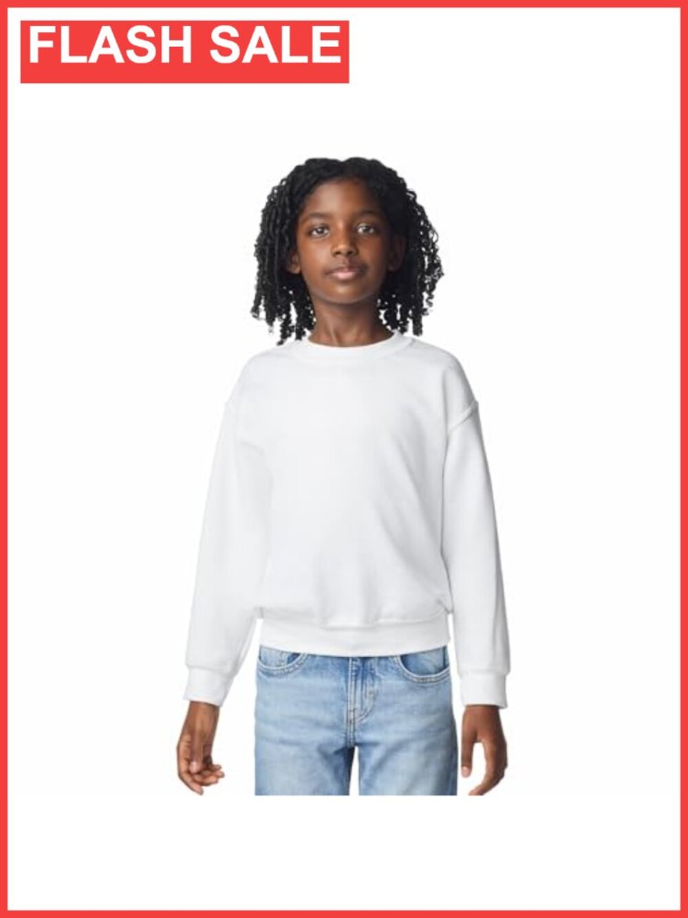 Kids Fleece Crewneck Sweatshirt Classic Fit Pullover Long Sleeve